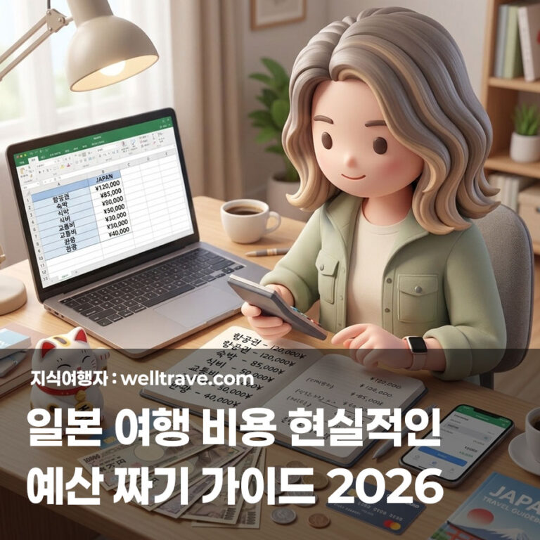 일본 여행 비용 현실적인 예산 짜기 가이드 2026