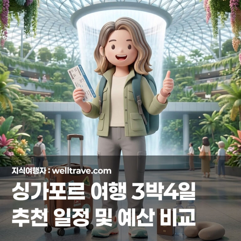 싱가포르 여행 3박4일 추천 일정 및 예산 비교