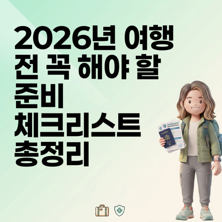 2026년 여행 전 꼭 해야 할 준비 체크리스트 총정리