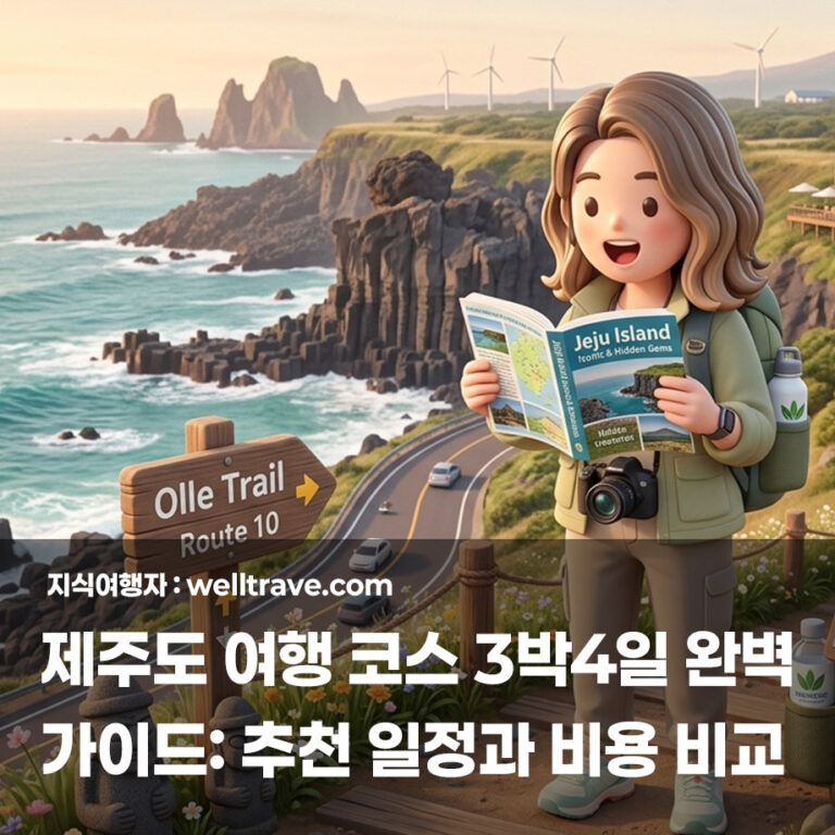 제주도 여행 코스 3박4일 완벽 가이드: 추천 일정과 비용 비교