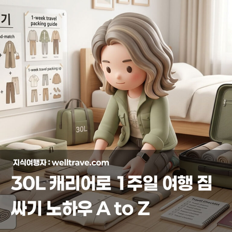 30L 캐리어로 1주일, 여행 짐 싸기 노하우