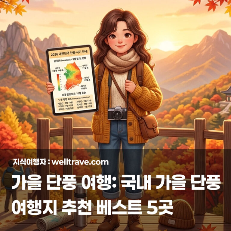 2026년 가을 단풍 여행: 국내 가을 단풍 여행지 추천 베스트 5곳