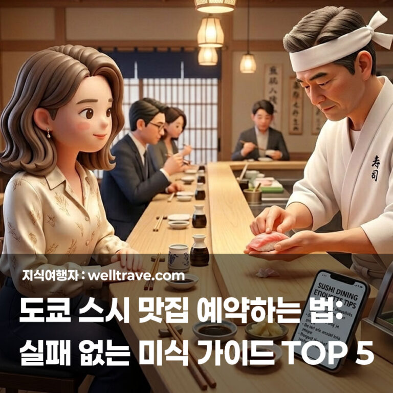 도쿄 스시 맛집 예약하는 법: 실패 없는 미식 가이드 TOP 5