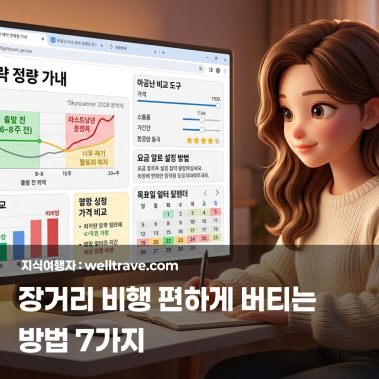 장거리 비행 편하게 버티는 방법 7가지