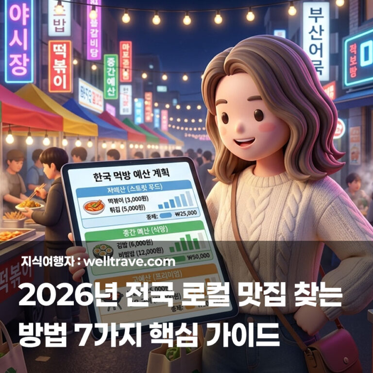 2026년 전국 로컬 맛집 찾는 방법 7가지 핵심 가이드