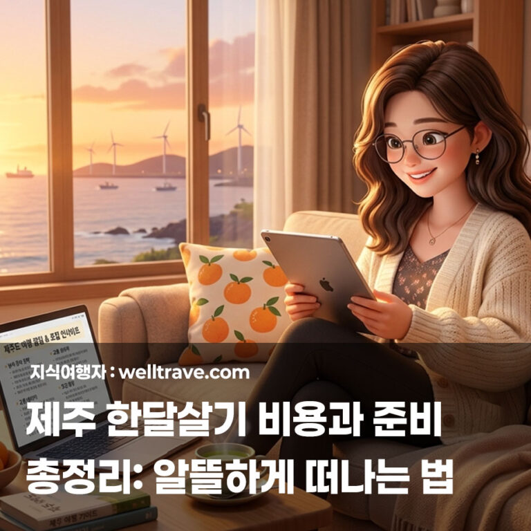 제주 한달살기 비용과 준비 총정리: 알뜰하게 떠나는 법
