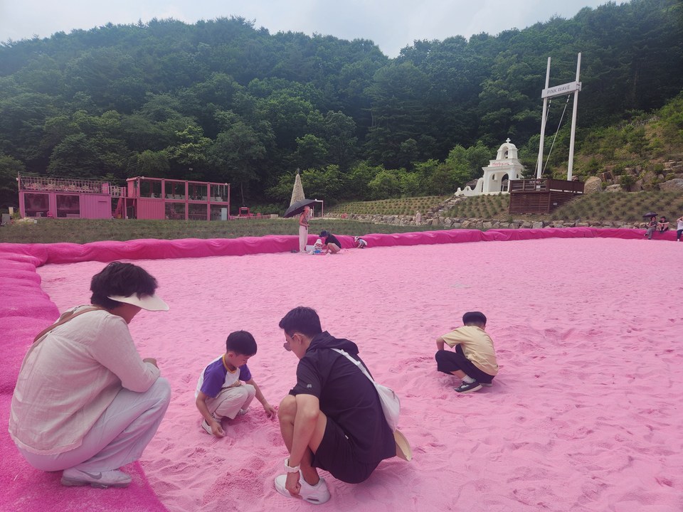 포천허브아일랜드 핑크썰매